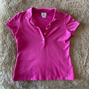 Lacoste hot pink polo, Size 40